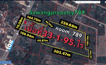 ขายที่ดินถนน108 ตำบลน้ำแพร่ อำเภอหางดง จังหวัดเชียงใหม่ เนื้อที่ 33ไร่ 1งาน 95ตารางวา